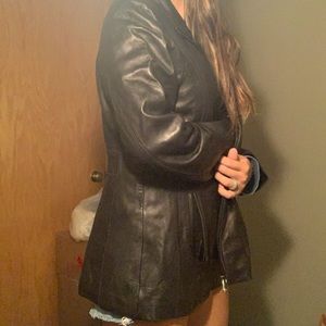 Jones New York Black Leather Jacket